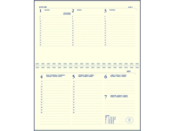 Een Agendavulling 2025 Ryam Memoplan 7 Compact 7 dagen/2pagina's landscape creme koop je bij Ziffo Kantoorcentrum BV