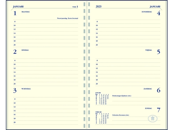 Een Agendavulling 2025 Ryam Memoplan 7 7dagen/2pagina's koop je bij Alles voor uw kantoor