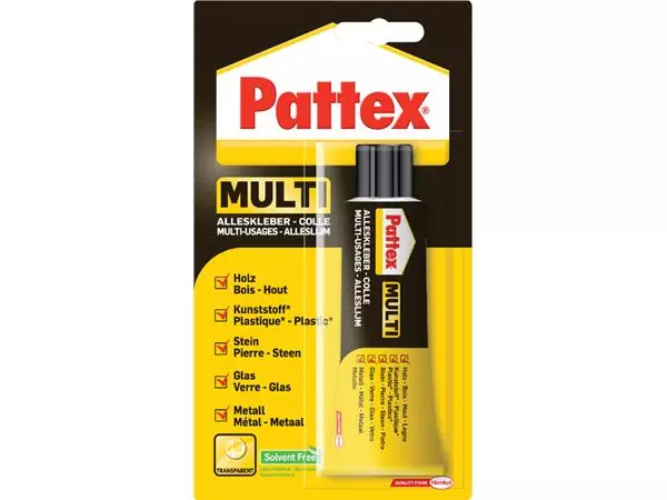 Een Alleslijm Pattex Multi tube 50gram op blister koop je bij Van Leeuwen Boeken- en kantoorartikelen