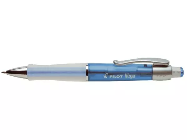 Een Balpen PILOT Vega medium transparant blauw koop je bij The Cartridge Company