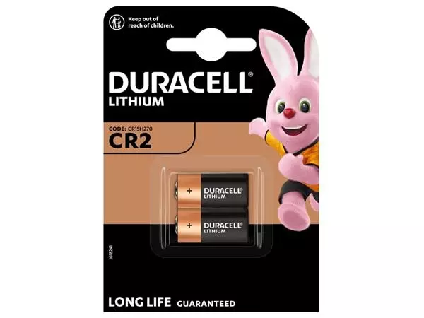 Batterij Duracell 2x CR2 Lithium zwart