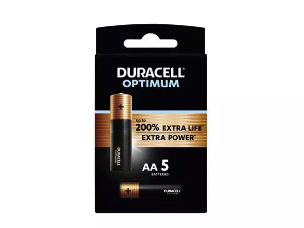 Batterij Duracell Optimum 200% 5xAA