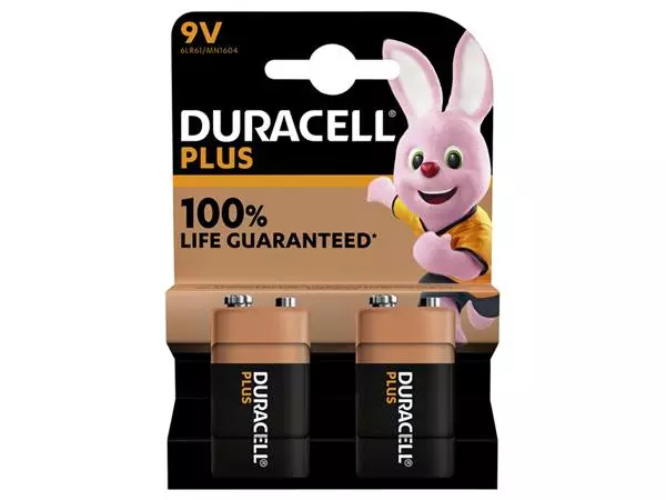 Een Batterij Duracell Plus 2x9Volt koop je bij Kantoorvakhandel van der Heijde