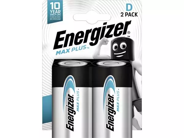 Een Batterij Energizer Max Plus 2xD alkaline koop je bij EconOffice