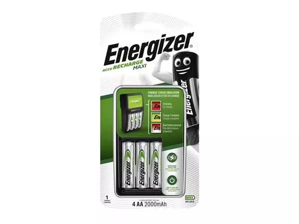 Een Batterij oplader Energizer incl batterijen 4xAA koop je bij Van Leeuwen Boeken- en kantoorartikelen