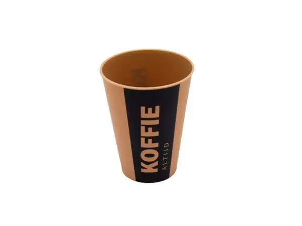 Een Beker IEZZY 180ml herbruikbaar Altijd Koffie 20 stuks bruin koop je bij EconOffice