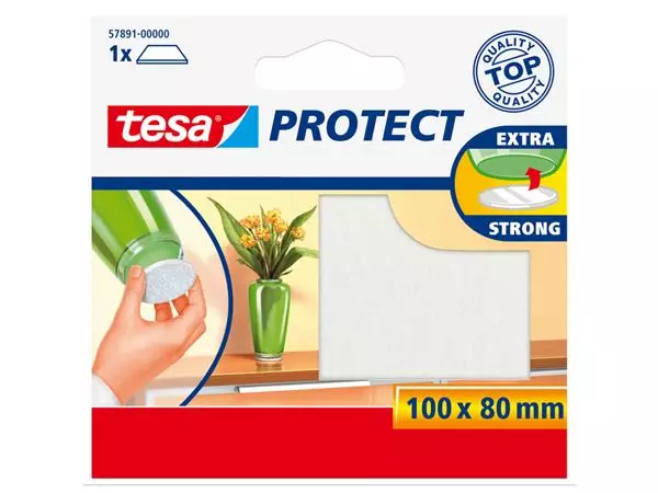 Beschermvilt tesa® Protect anti-kras 80mmx100mm wit