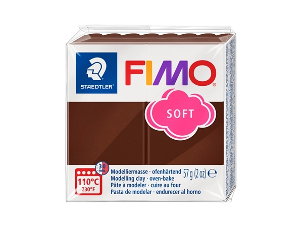 Boetseerklei Fimo soft 57 gram choco