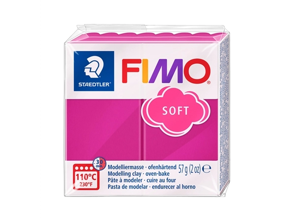 Boetseerklei Fimo soft 57 gram framboos