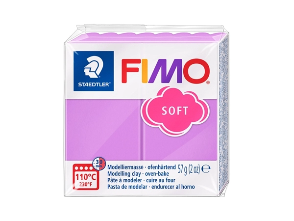 Boetseerklei Fimo soft 57 gram lavendel