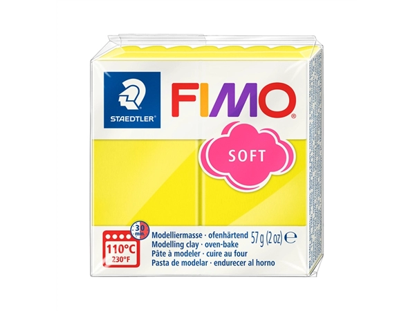 Een Boetseerklei Fimo soft 57 gram limoengeel koop je bij Alles voor uw kantoor