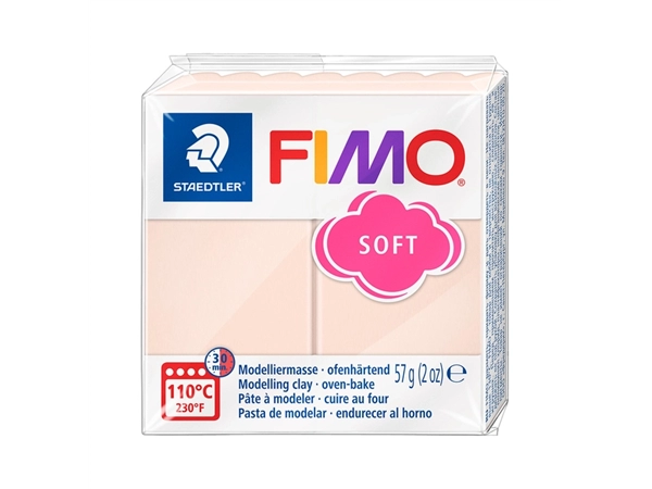 Boetseerklei Fimo soft 57 gram perzik