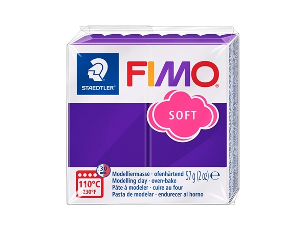 Een Boetseerklei Fimo soft 57 gram pruim koop je bij KantoorProfi België BV