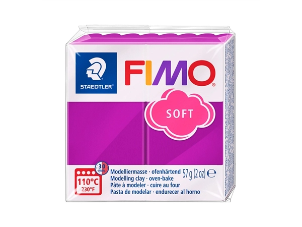 Een Boetseerklei Fimo soft 57 gram purperviolet koop je bij Tonerinktshop