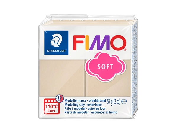 Een Boetseerklei Fimo soft 57 gram sahara koop je bij QuickOffice BV