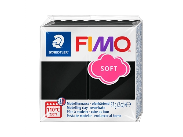 Een Boetseerklei Fimo soft 57 gram zwart koop je bij Ziffo Kantoorcentrum BV