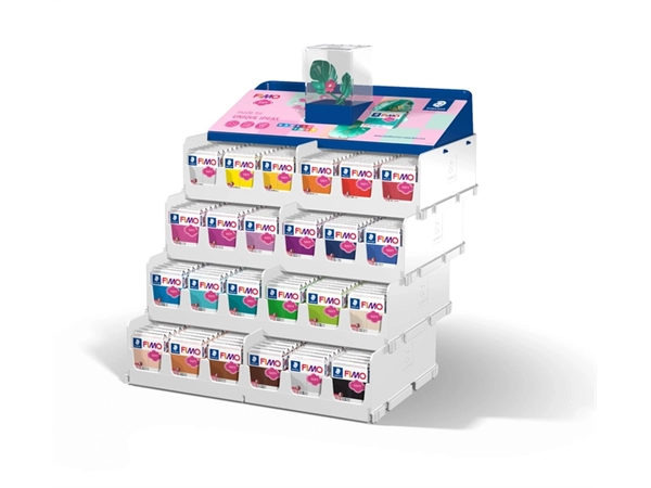 Een Pâte à modeler Fimo Soft 57g présentoir de 288 pièces assorti koop je bij QuickOffice BV