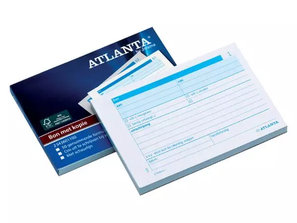 Een Bonboekje Atlanta A6 50x2vel carbon koop je bij Totaal Kantoor Goeree