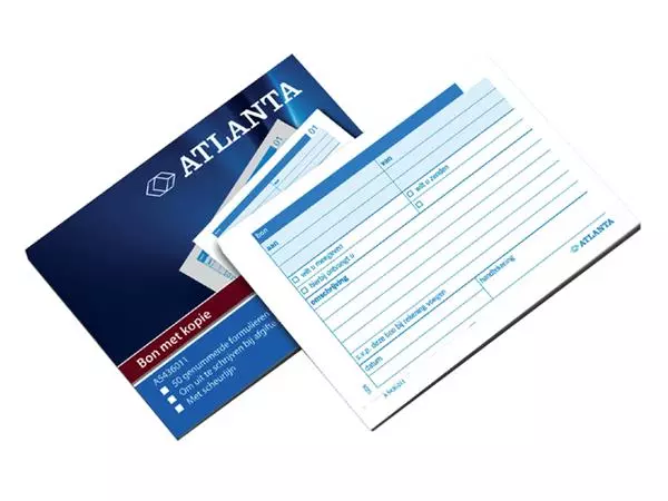 Een Bonboekje Atlanta A6 50x2vel zelfkopiërend papier koop je bij MV Kantoortechniek B.V.