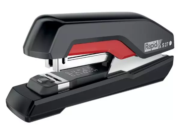 Een Bureaunietmachine Rapid Supreme half-strip S27 30 vel zwart/rood koop je bij EconOffice