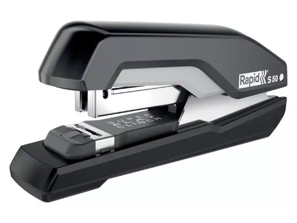 Een Bureaunietmachine Rapid Supreme fullstrip S50 60 vel zwart/grijs koop je bij Van Leeuwen Boeken- en kantoorartikelen