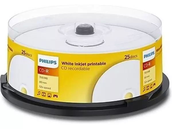 Buy your CD-R Philips 80Min 700MB 52x IW SP (25) at QuickOffice BV