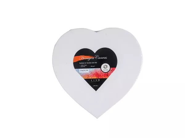 Een Canvas Conda hart 25 cm gebleekt katoen koop je bij KantoorProfi België BV
