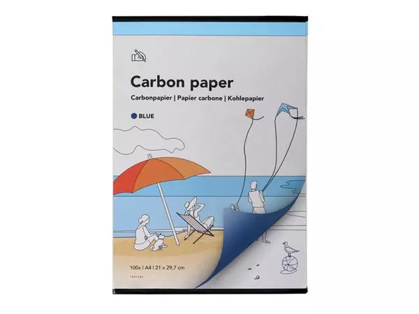 Een Carbonpapier Qbasic A4 21x29,7cm 100x blauw koop je bij Kantoorvakhandel van der Heijde