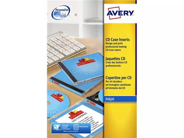 Een Cd inlegkaart Avery J8435-25 151x117mm koop je bij KantoorProfi België BV