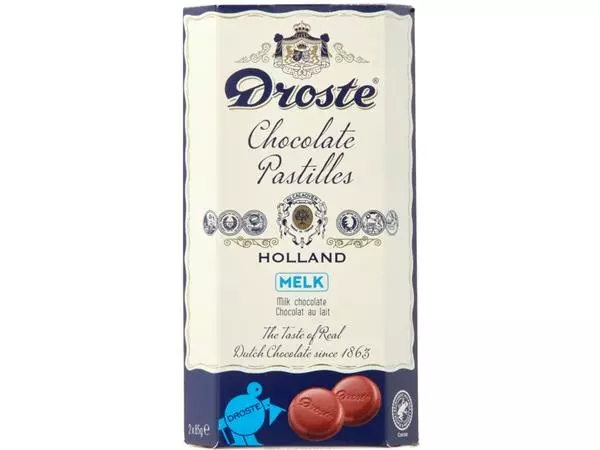Een Chocolade Droste duopack pastilles melk 170gr koop je bij KantoorProfi België BV