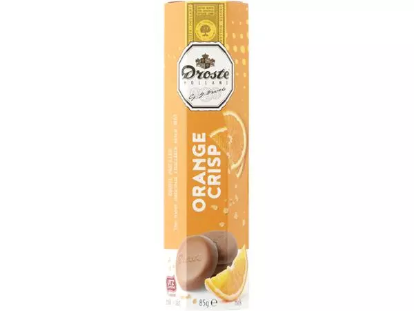Een Chocolade Droste pastilles melk orange crisp 85gr koop je bij MV Kantoortechniek B.V.