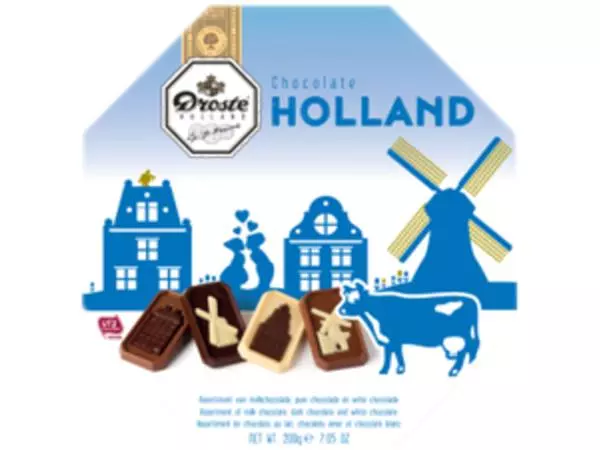 Een Chocolade Droste verwenbox Holland 200gr koop je bij Van Leeuwen Boeken- en kantoorartikelen