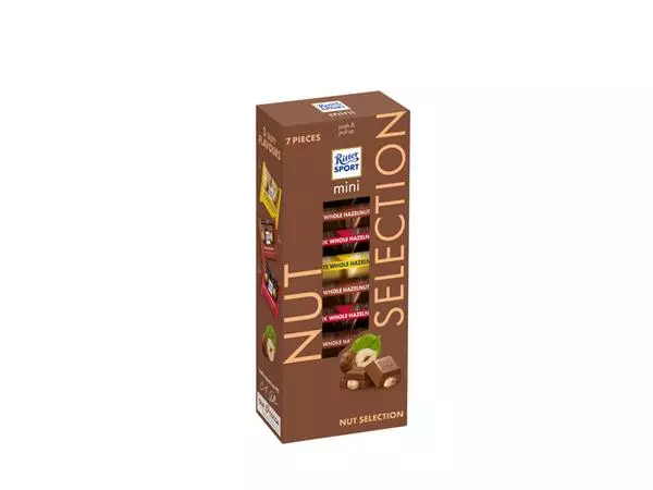 Een Chocolade Ritter Sport mini nut selection toren koop je bij Van Leeuwen Boeken- en kantoorartikelen