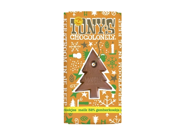 Een Chocolade Tony's Chocolonely Kerst melk gemberkoekjes 180gr koop je bij KantoorProfi België BV