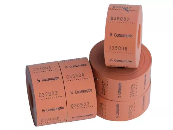 Een Consumptiebon Combicraft 1/2 consumptie 500 stuks oranje koop je bij EconOffice