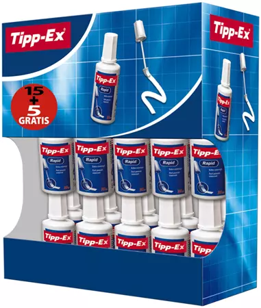 Een Correctievloeistof Tipp-ex Rapid foam 20ml valuepack à 15+5 gratis koop je bij KantoorProfi België BV