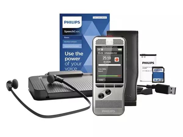 Een Dicteerapparaat Philips PocketMemo DPM6700 koop je bij Totaal Kantoor Goeree