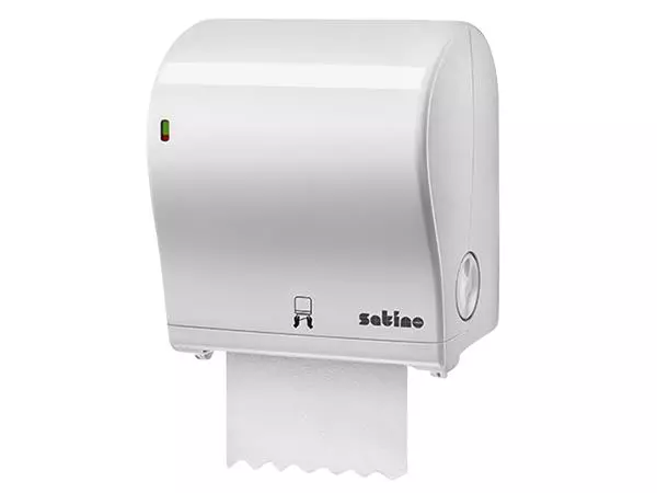 Een Handdoekroldispenser Satino AutoCut PT1 midi wit 331520 koop je bij Goedkope Kantoorbenodigdheden