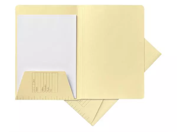 Een Dossiermap Jalema A4 1 klep 160gr lichtgeel koop je bij Van Leeuwen Boeken- en kantoorartikelen