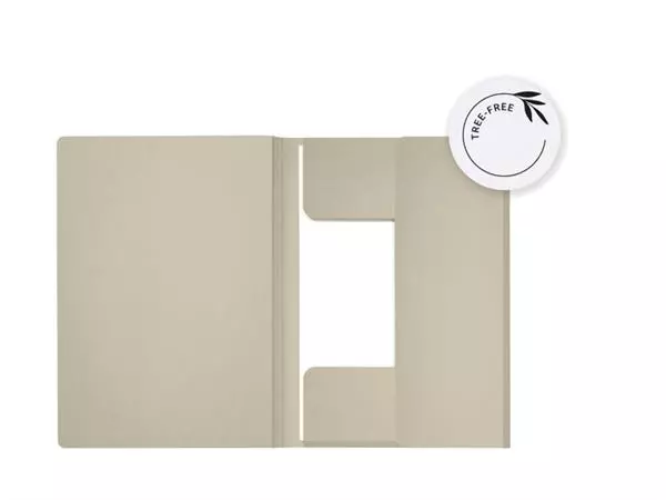 Een Dossiermap Secolor Tree-Free A4 3 kleppen 226gr grijs koop je bij Van Leeuwen Boeken- en kantoorartikelen