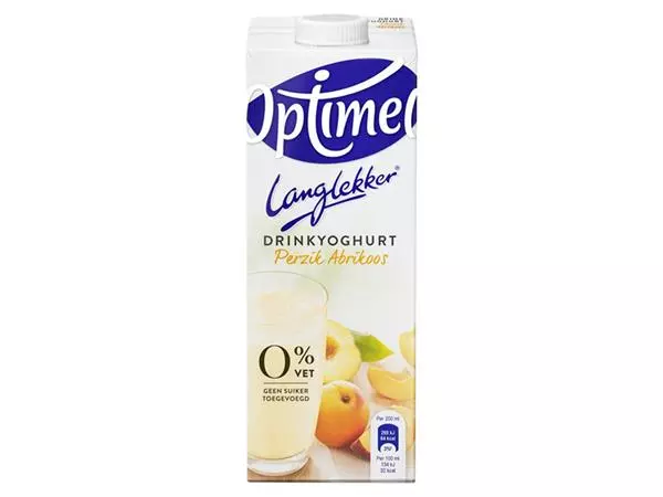 Drinkyoghurt Optimel Langlekker perzik abrikoos 1liter