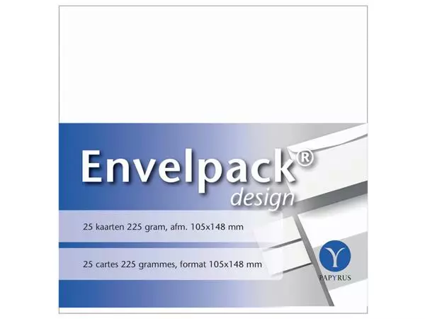 Een Dubbele kaart Papyrus Envelpack Design A6 105x148mm wit 894456 koop je bij L&N Partners voor Partners B.V.