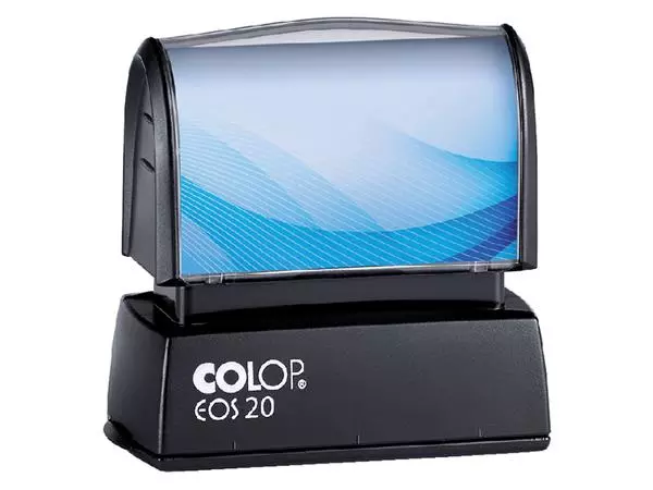 Een Stempel Colop EOS 20 flashsysteem 14x38mm met stempelplaat zwart koop je bij Tonerinktshop