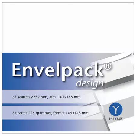 Een Enkele kaart Papyrus Envelpack Design A6 105x148mm wit 894426 koop je bij Tonerinktshop