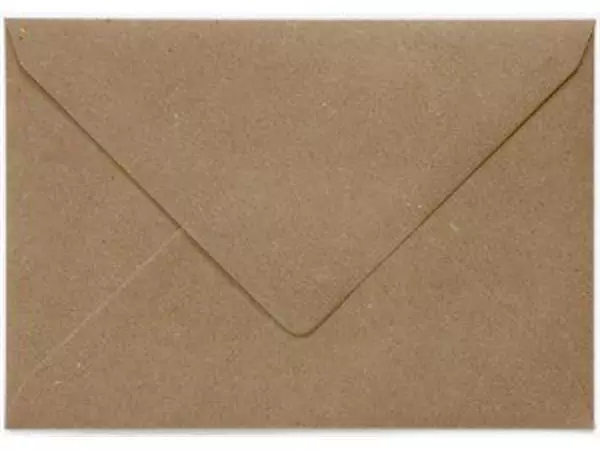 Een Envelop Papicolor EA5 156x220mm recycled kraft bruin koop je bij Van Hoye Kantoor BV