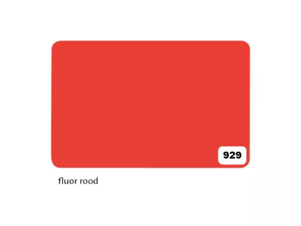 Etalagekarton Folia 1-zijdig 48x68cm 380gr nr929 fluor rood