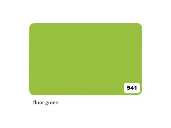 Een Etalagekarton Folia 1-zijdig 48x68cm 380gr nr941 fluor groen koop je bij Van Leeuwen Boeken- en kantoorartikelen