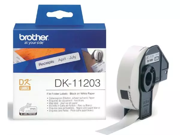 Een Etiket Brother DK-11203 17x87mm archivering 300stuks koop je bij EconOffice