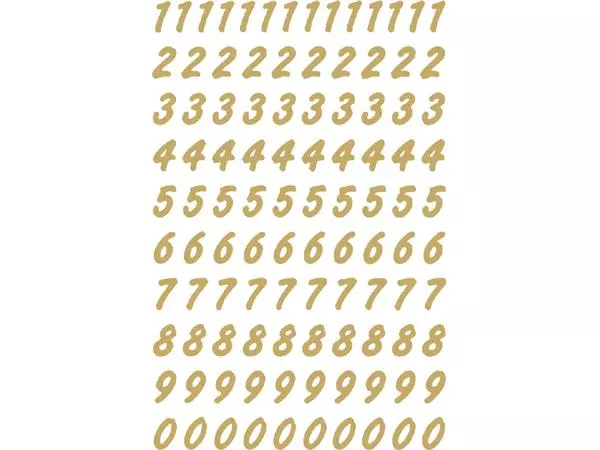 Een Etiket HERMA 4151 8mm getallen 0-9 goud op transparant 200st koop je bij Van Hoye Kantoor BV