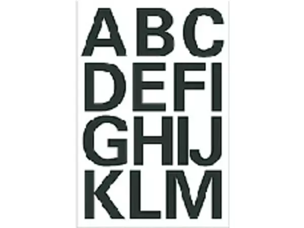 Een Etiket HERMA 4167 25mm letters A-Z zwart koop je bij KantoorProfi België BV